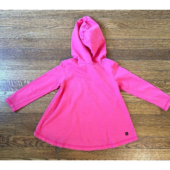 Tea Collection Girls’ Pink Hooded Top Size 3 - Picture 4 of 4